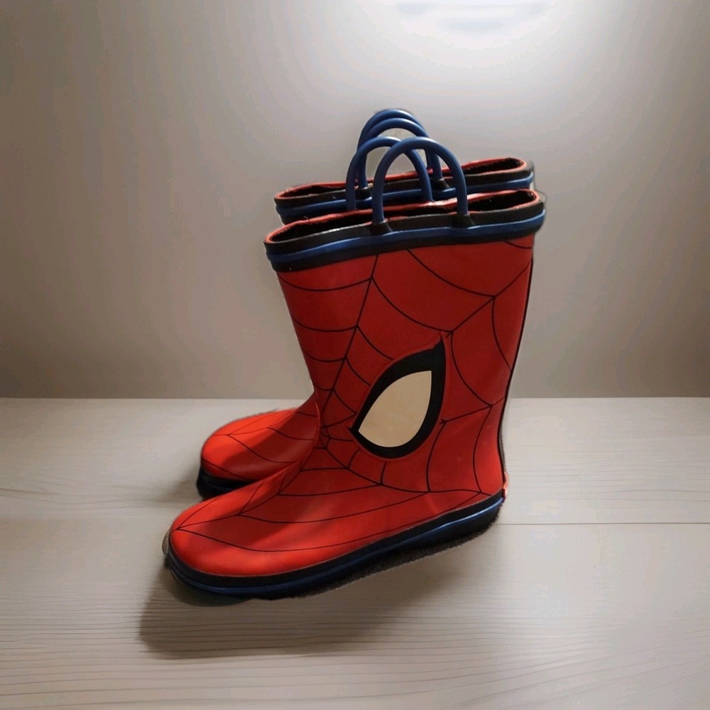 MARVEL‎ SPIDERMAN Toddler Boy's Multi-Size RAIN BOOTS Waterproof - Size 2-3